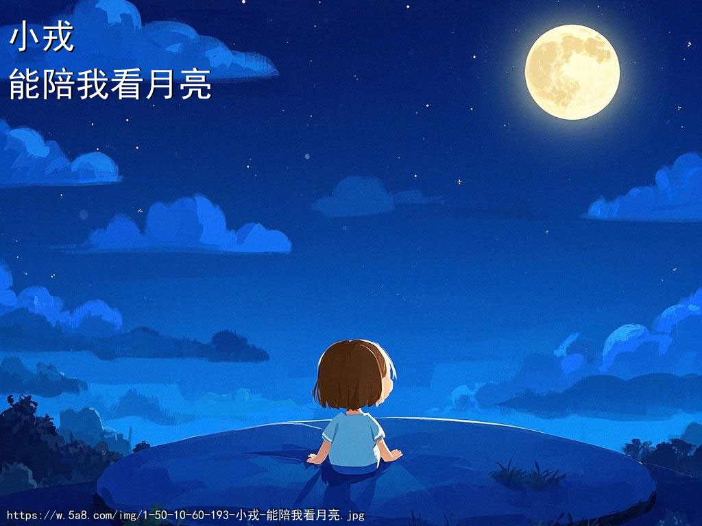 小戎能陪我看月亮搞笑图片